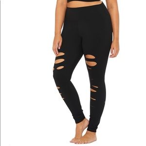 Alo High Waisted Ripped Warrior Leggings